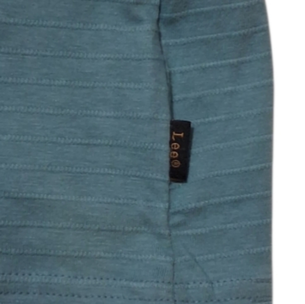 Lee‎ NWT Teal Blue Crew Neck Ribbed Long Sleeve T-Shirt Sz. L Reg. Fit - Picture 12 of 14